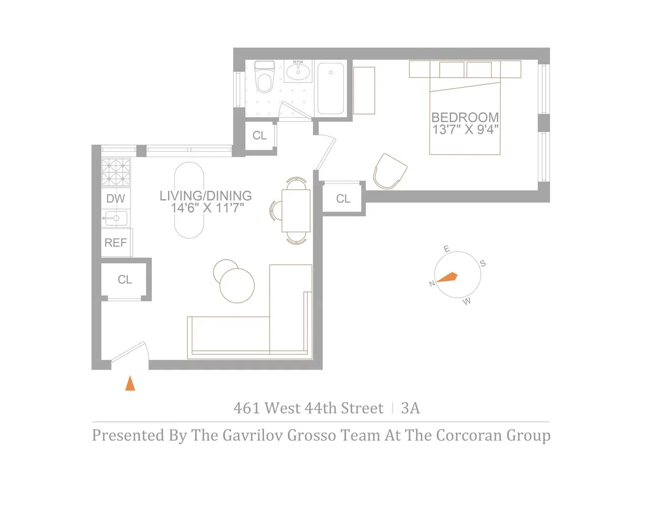 Appartement 1 Chambre à Vendre au 461 West 44th Street – Manhattan, New York – NY - 6