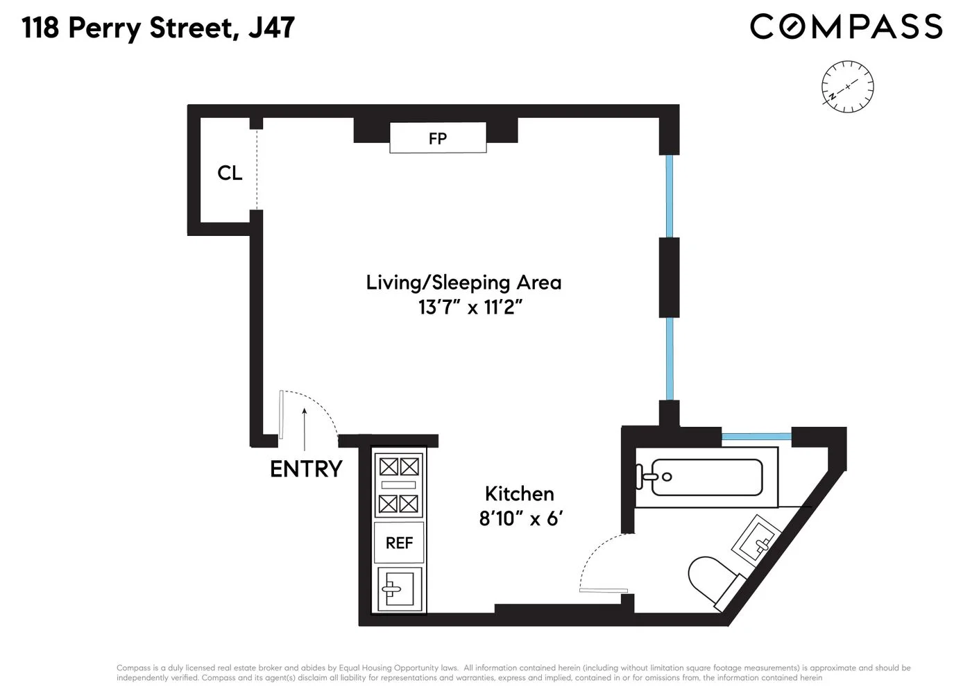 Apartamento de 1 Dormitório à Venda em Manhattan – 118 Perry Street – Nova Iorque – NY - 7