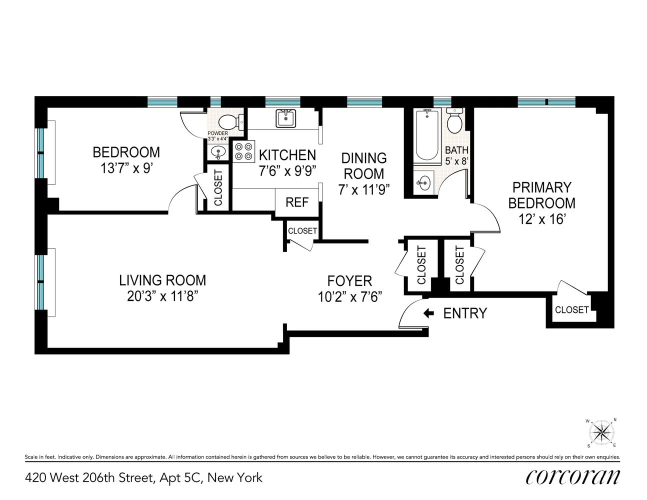 Appartement de 2 Chambres à Vendre au 420 West 206th Street – Manhattan – New York – NY - 7
