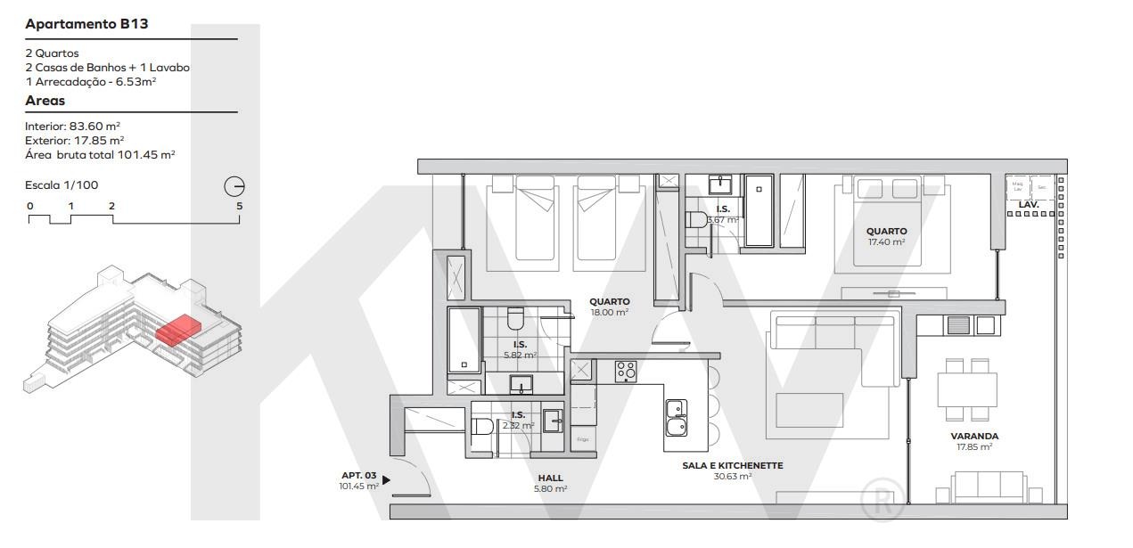 Apartamento T2 à Venda em Alcochete - Setúbal - Portugal - 6