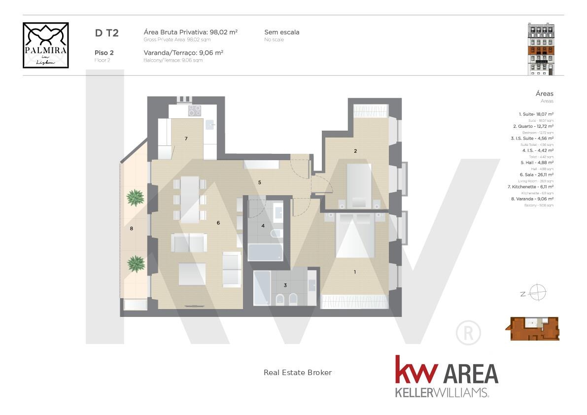 Apartamento T2 en Venta en Lisboa - Portugal - 1