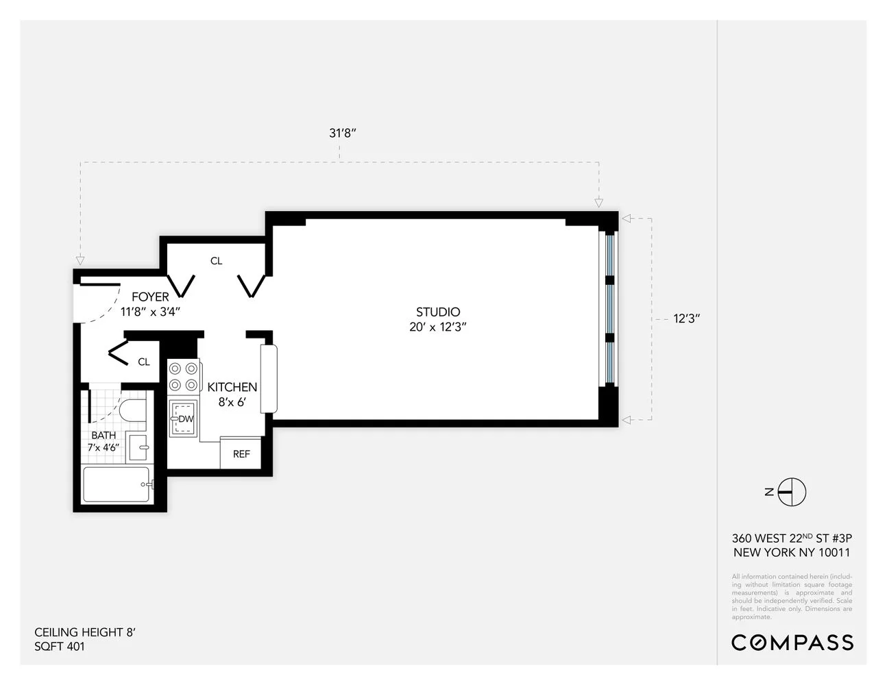 Studio à Venda em 360 West 22nd Street – Manhattan, Nova Iorque – NY - 6